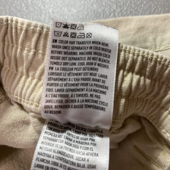 AMERICAN EAGLE Cargo Pants Stretch Straight Leg Twill Y2K 90s Womens 10 Beige - Picture 11 of 13